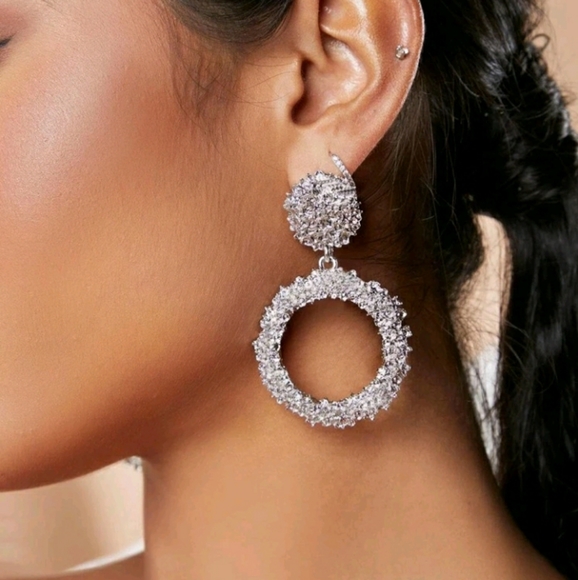 Silver Elegant Drop Earrings - Picture 2 of 7